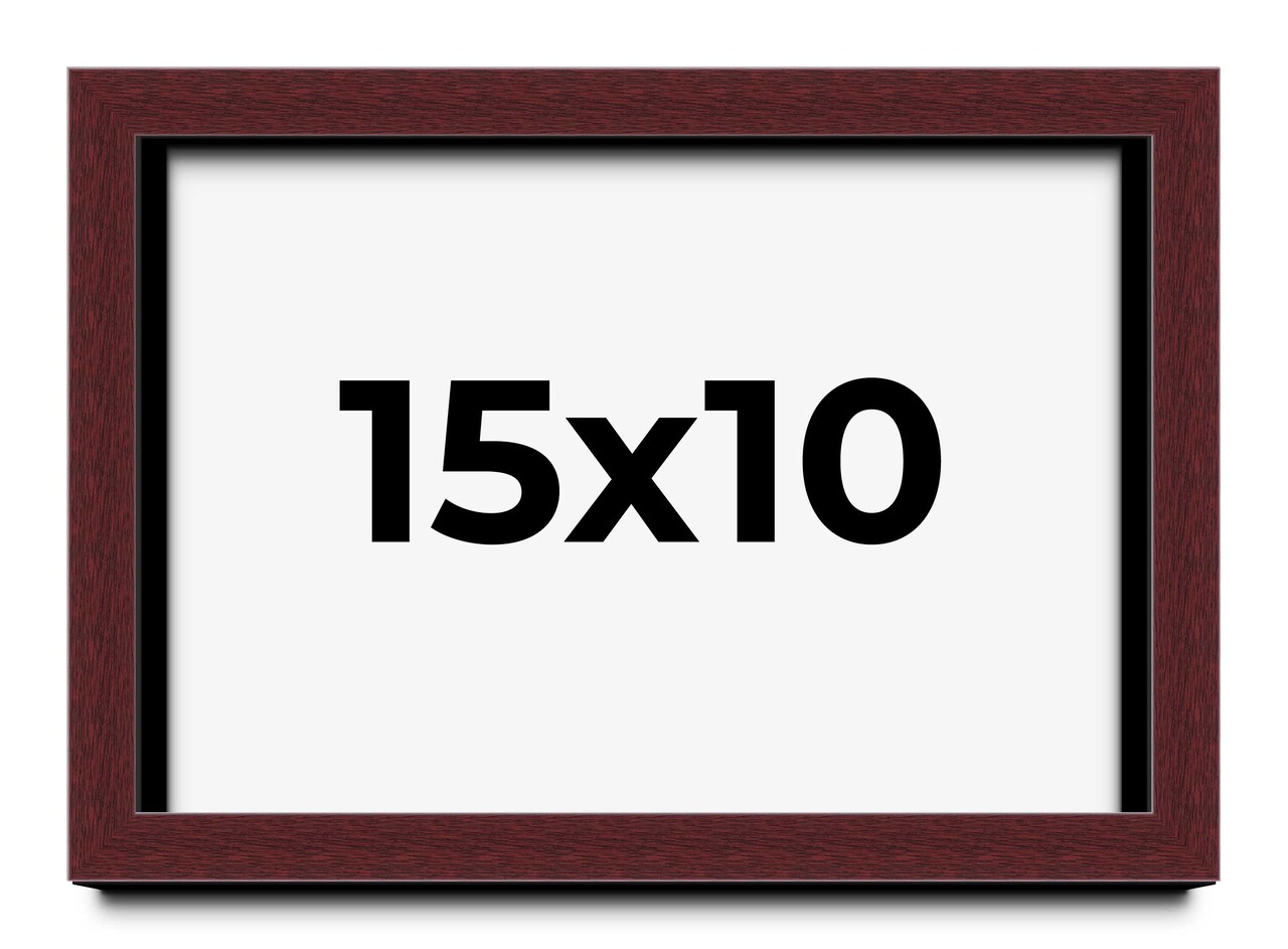 Photo Size Shadow Box 1.5" Depth Brown Picture Frame - UV Acrylic, Backing, Hanging Hardware